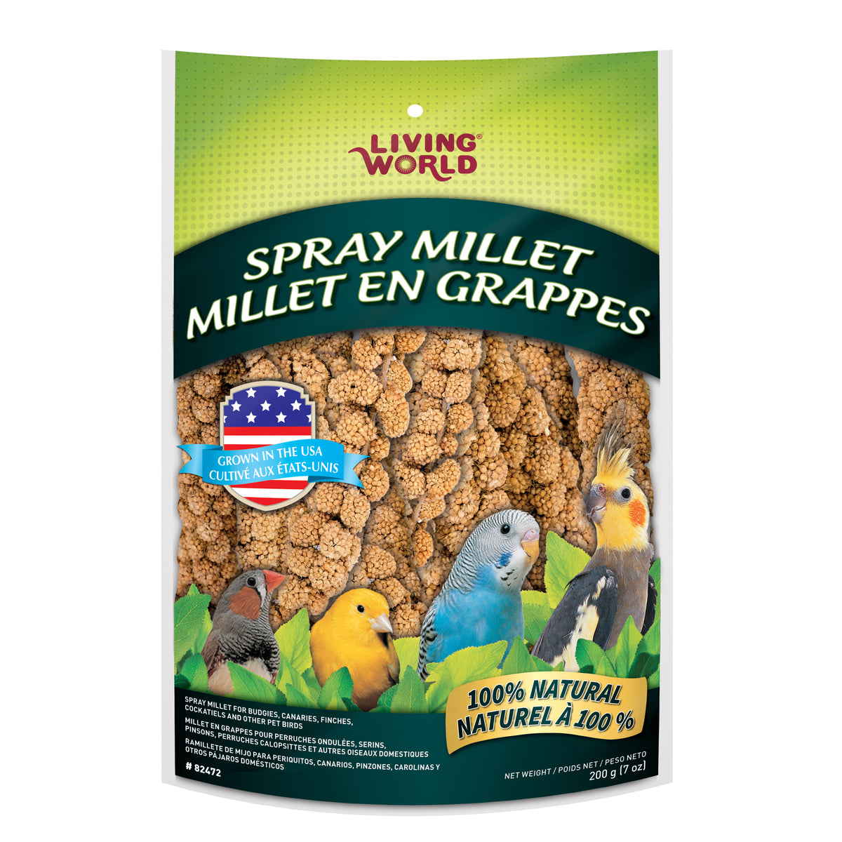 Spray Millet for Small Pets and Birds (Natural) 200 g Bag - Default Title - product image 1