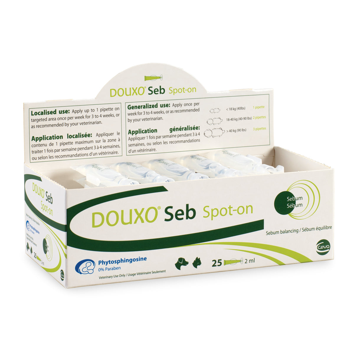 DOUXO Seb Spot-on Pack of 25, for Cats and Dogs 2 mL - Default Title - product image 1
