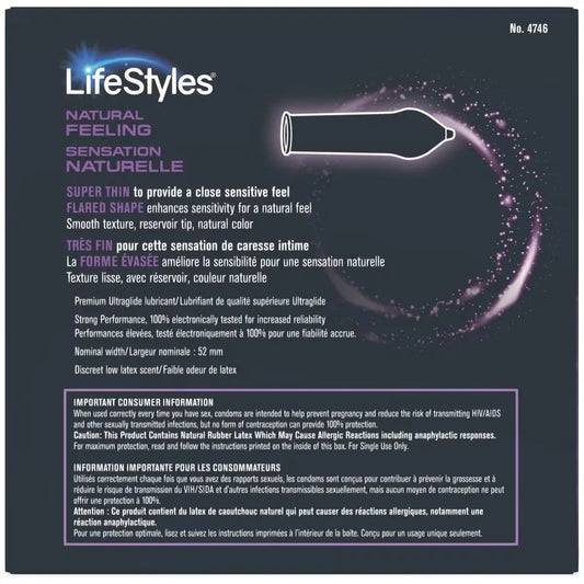Lifestyles Natural Feeling Latex Condoms product detail