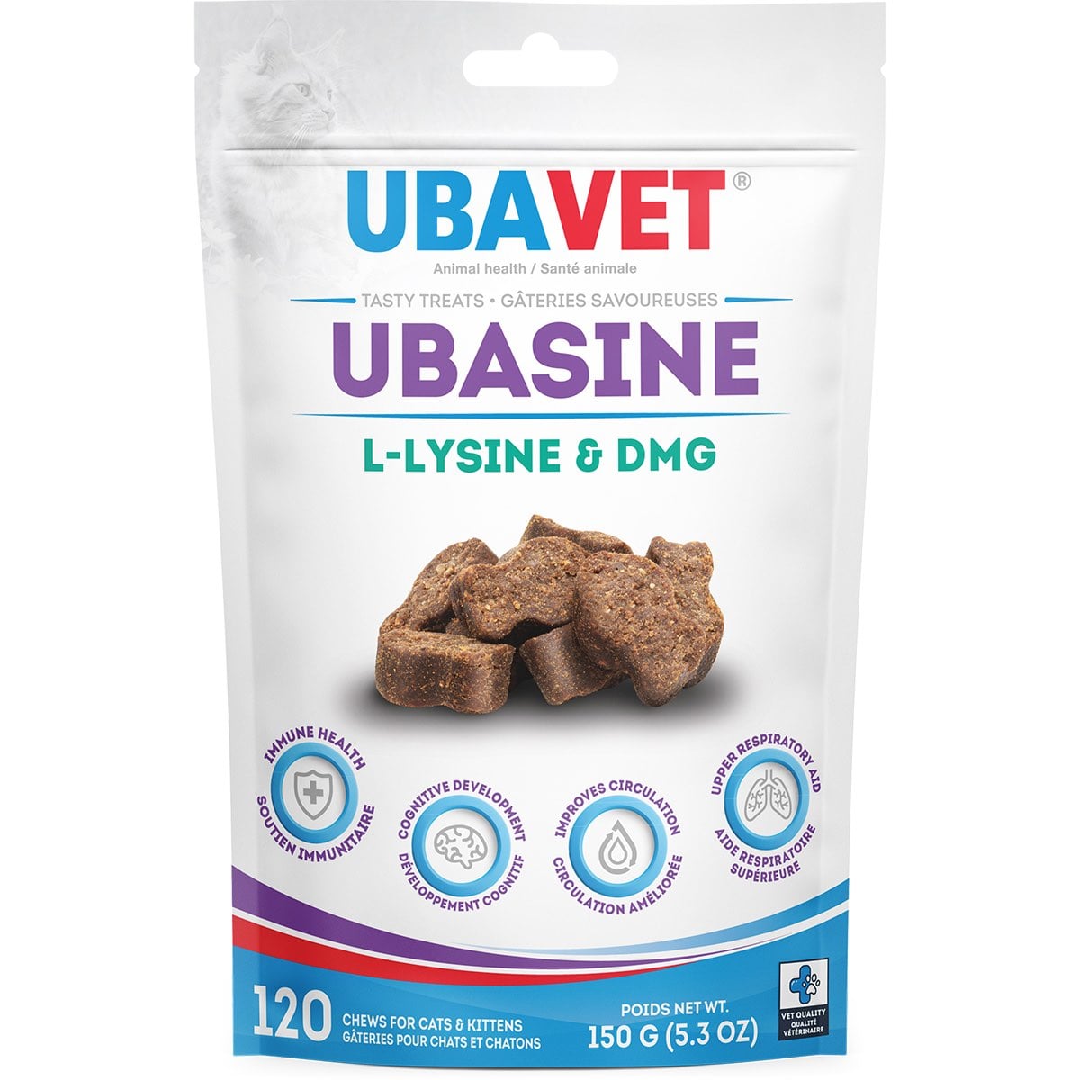 Ubasine L-Lysine and DMG for Cats 120 Soft Chews 125/22.5 mg - Default Title - product image 1