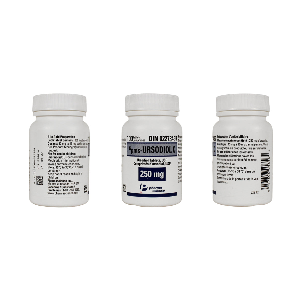 Pms - Ursodiol C Tablet Bottle of 100 Tablets