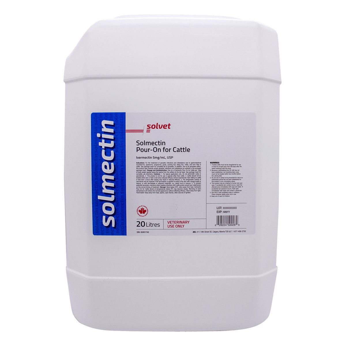 Solmectin Pour-on for Farm Animals, 5 mg/ml, 20 L