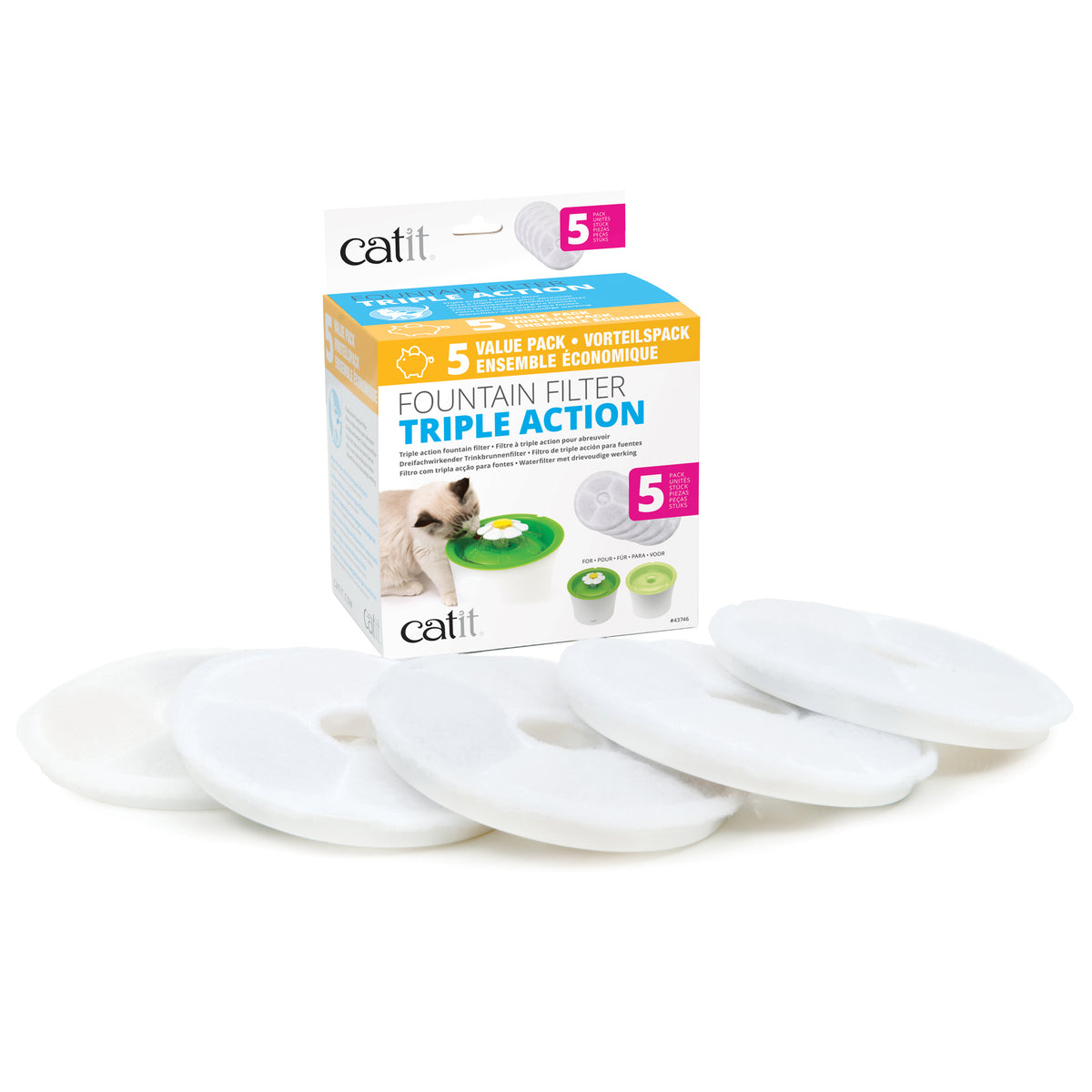 Triple Action Fountain Filters for Cats - view 1
