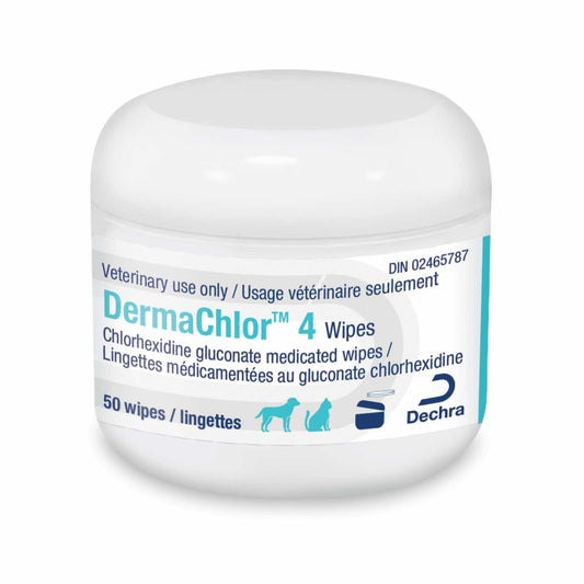 DermaChlor for Cats and Dogs 4 Wipes Pack of 50 4% W/V - Default Title - product image 1
