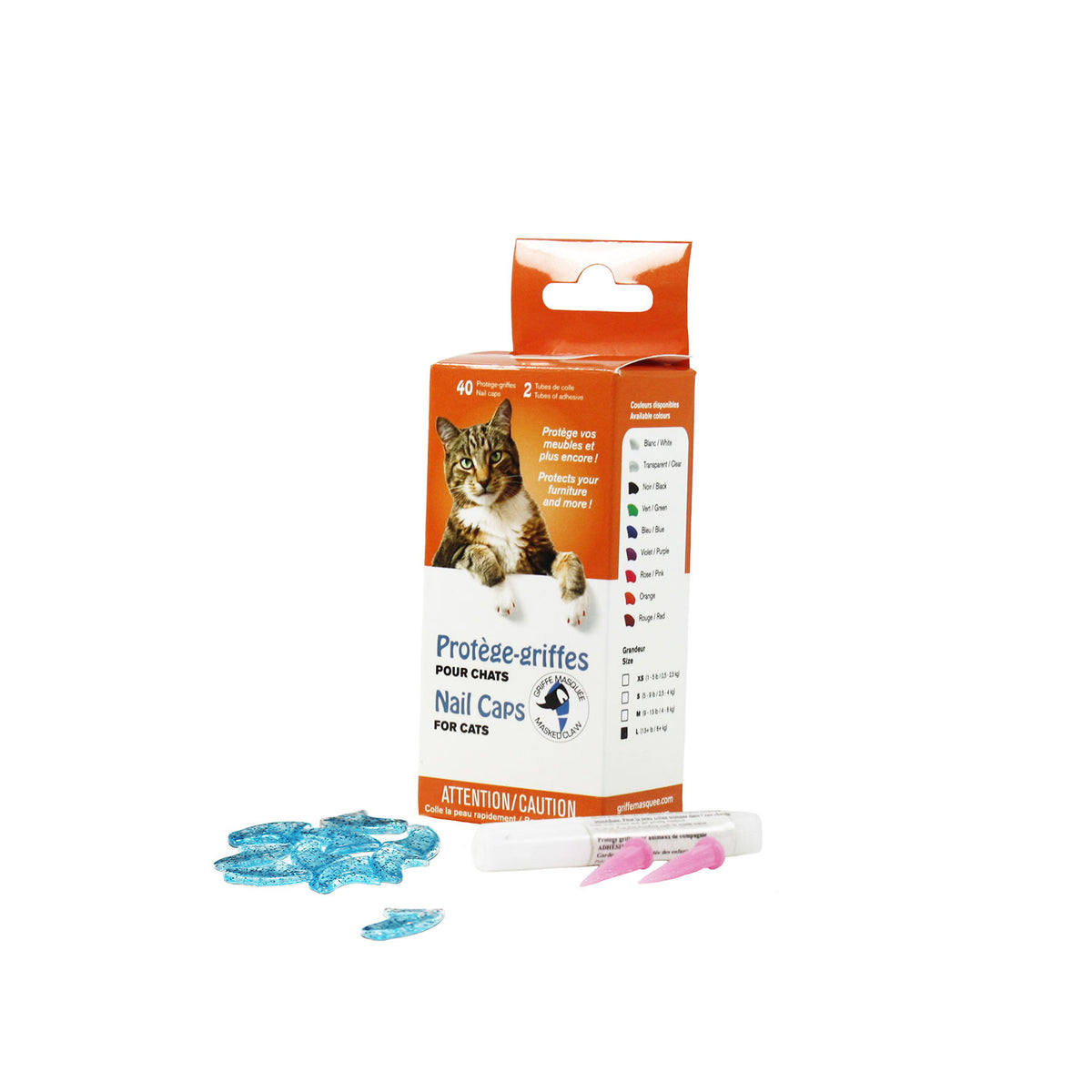Small Glitters Nail Caps for Cats (Blue) Box of 40 Units - Default Title - product image 1