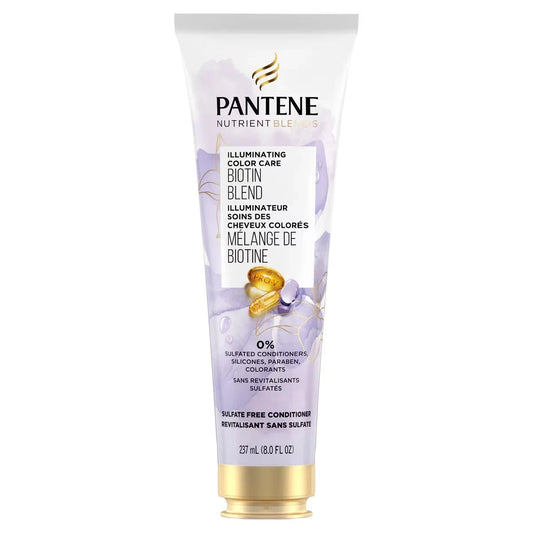 Pantene Nutrient Blends Illuminating Biotin Colour Care Conditioner, Sulfate Free Colour Protection, 237 mL product package