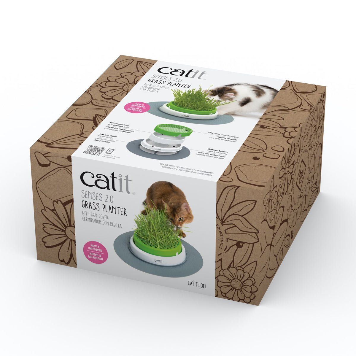 Senses 2.0 Grass Planter for Cats (Green) 1 Unit - Default Title - product image 2