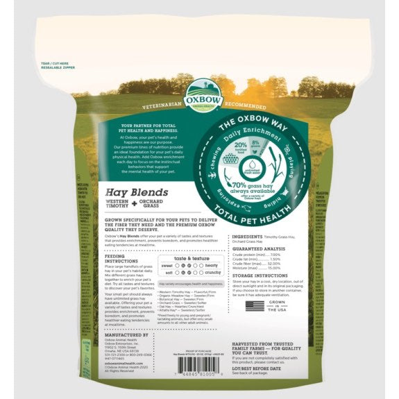 Hay Blends Western Timothy + Orchard Grass for Small Pets 0.570 kg Bag - Default Title - product image 2