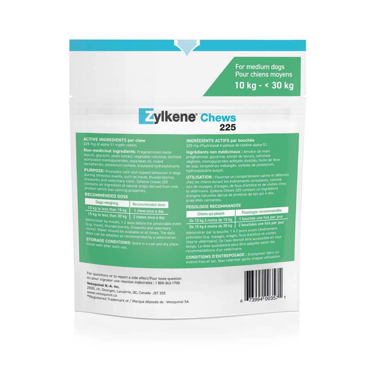 Zylkene Chews for Dogs - 225 mg - product image 2