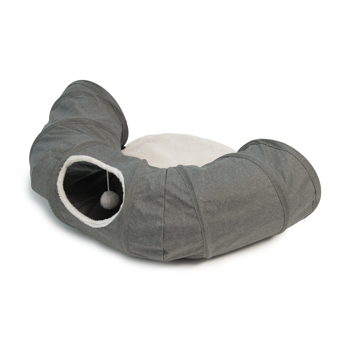 Tunnel and Round Cushion for Cats (Grey) 1 Unit - Default Title - product image 1