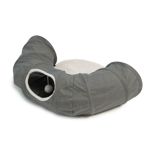 Tunnel and Round Cushion for Cats (Grey) 1 Unit - Default Title - product image 1