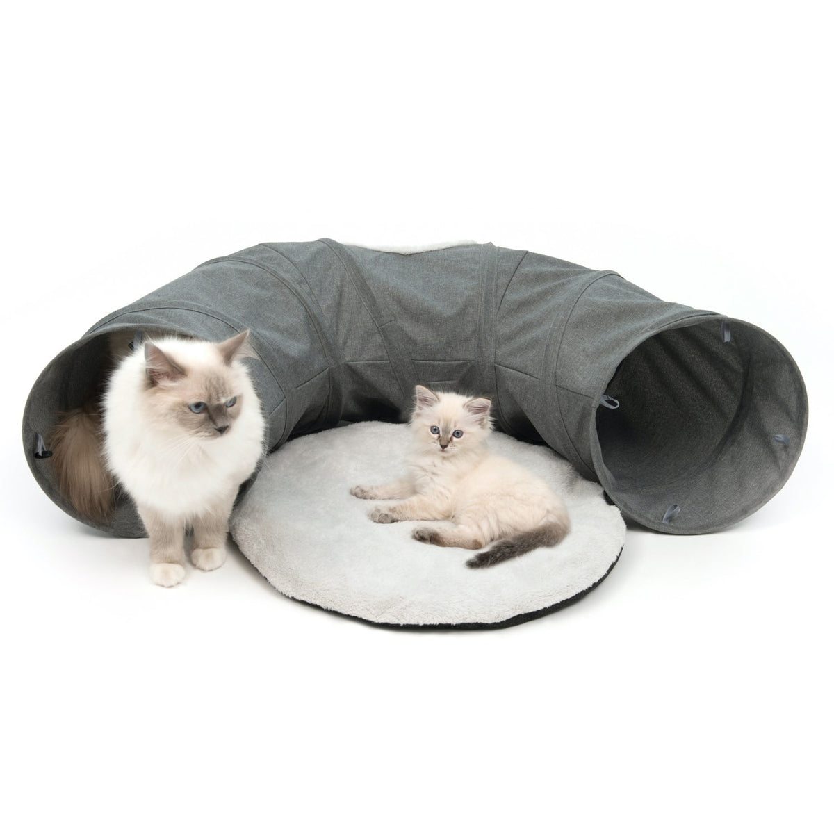 Tunnel and Round Cushion for Cats (Grey) 1 Unit - Default Title - product image 3