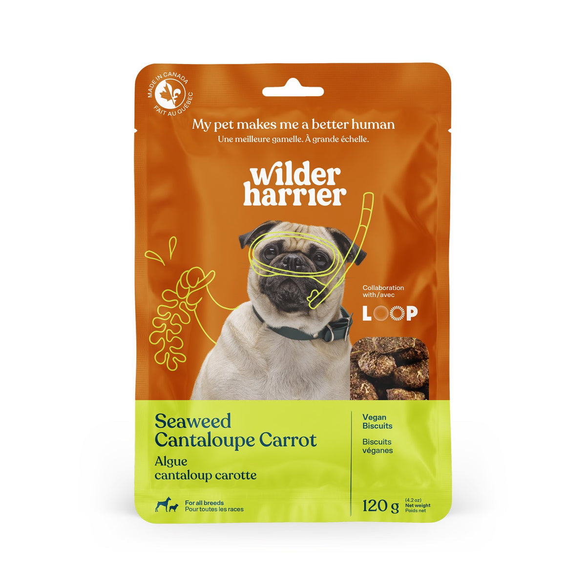 Vegan Dog Treats - Seaweed, Cantaloupe and Carrot - product image 1