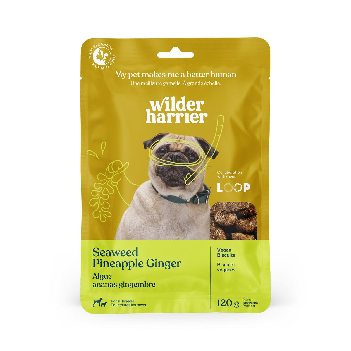 Vegan Dog Treats - Seaweed, Pineapple and Ginger - product image 1