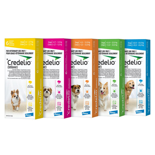 Credelio for Dogs, 1.4 - 2.7 kg (Yellow), 6 Chews