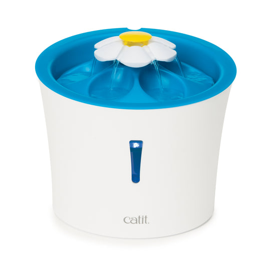 Flower Fountain with LED for Cats (Blue) (3 L), 1 Unit - Default Title - product image 1