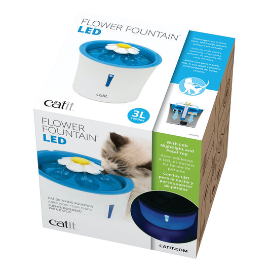 Flower Fountain with LED for Cats (Blue) (3 L), 1 Unit - Default Title - product image 2