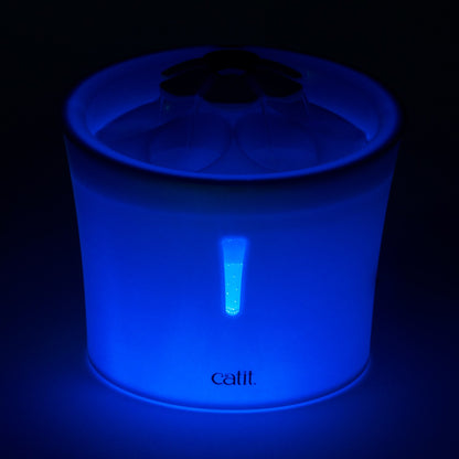 Flower Fountain with LED for Cats (Blue) (3 L), 1 Unit - Default Title - product image 3
