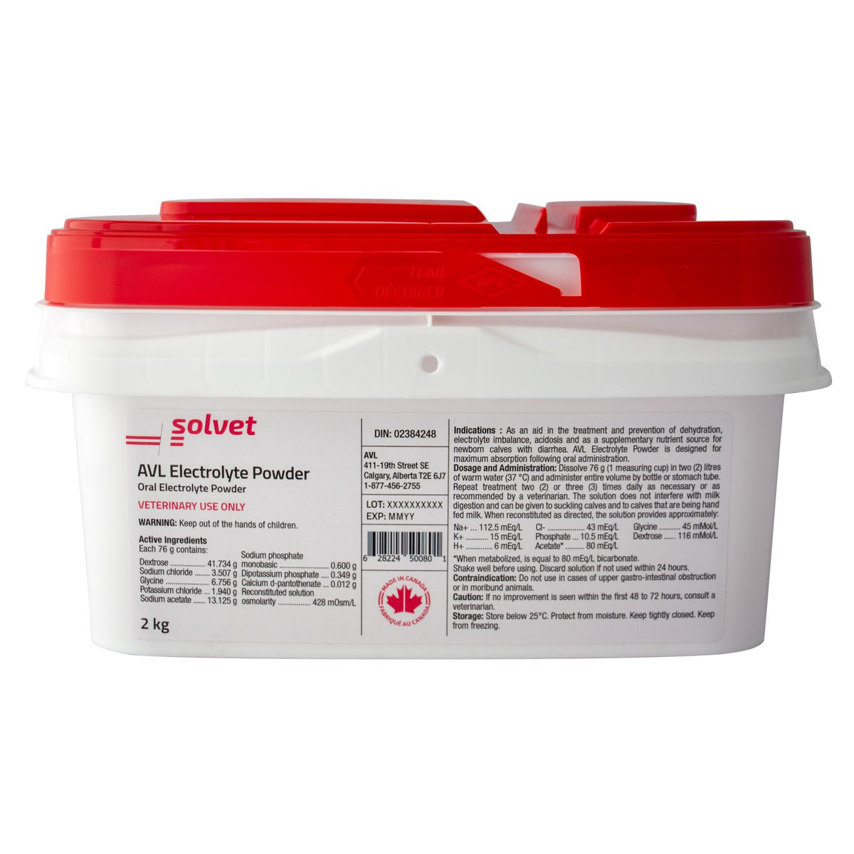 AVL Electrolyte Powder for Farm Animals, 2 kg