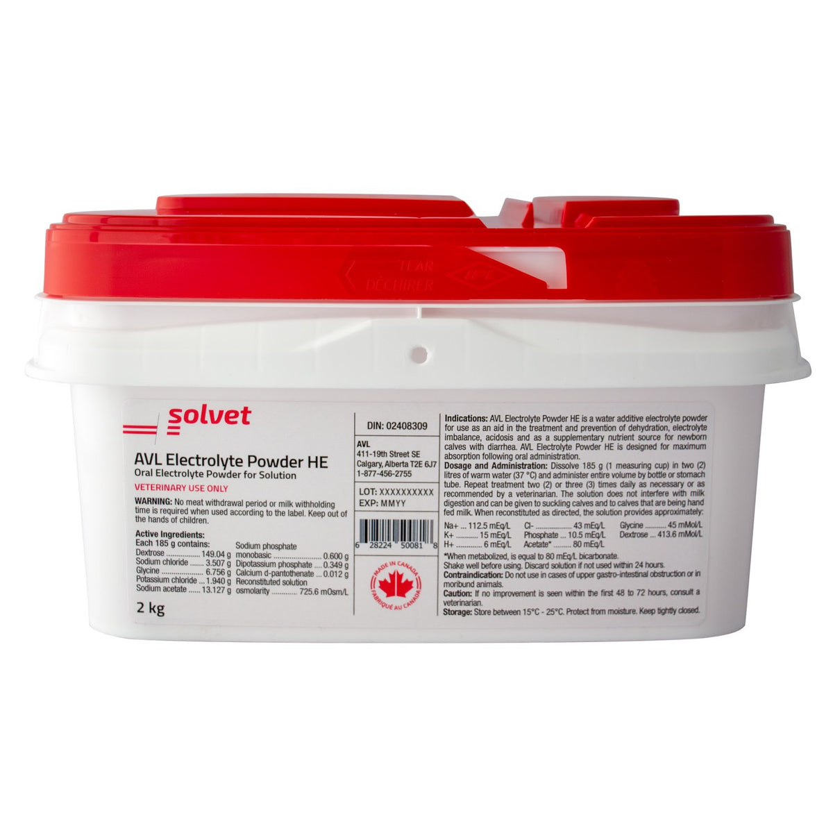 AVL Electrolyte Powder HE for Farm Animals, 2 kg