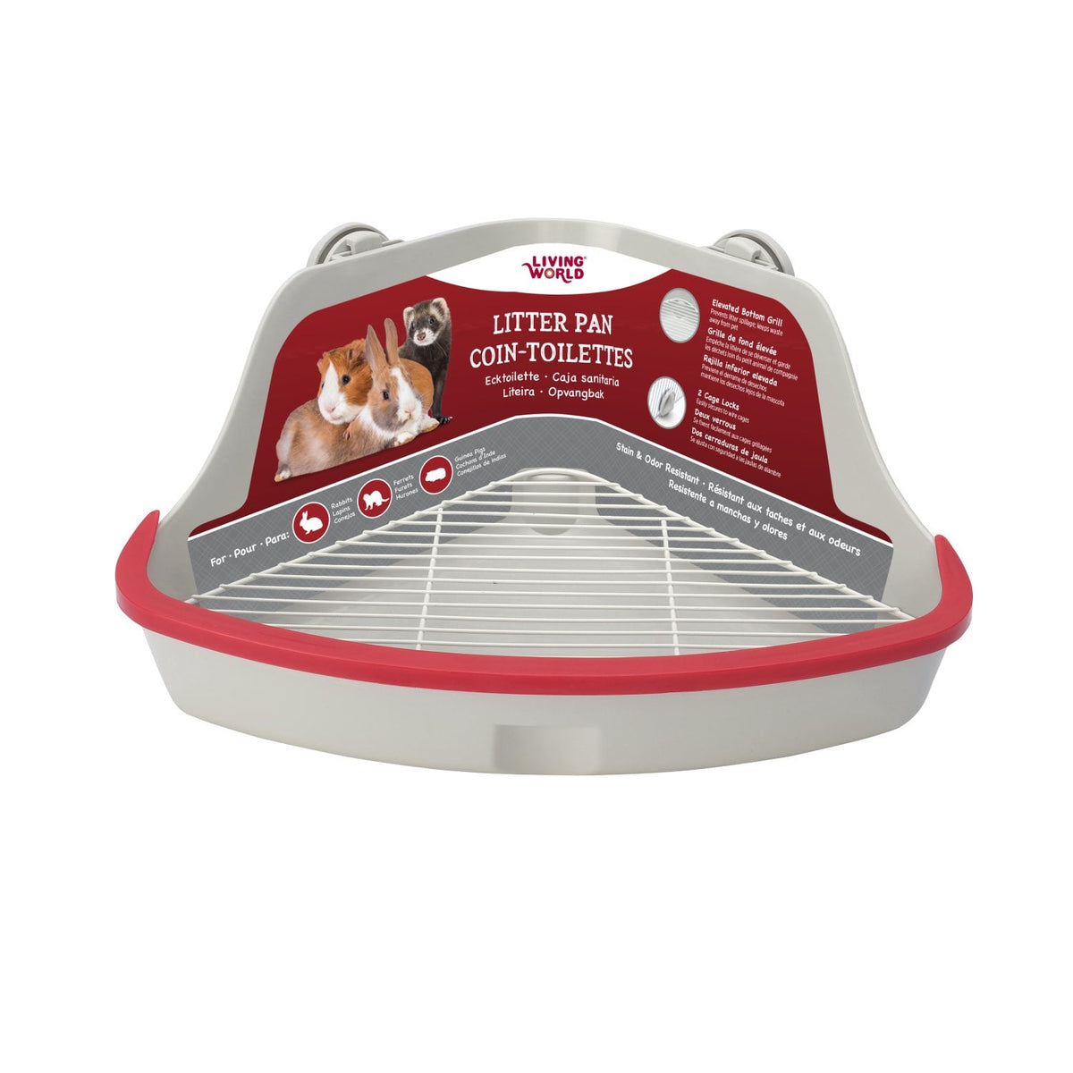 Corner Litter Pan for Small Pets (Grey) 1 Unit - Default Title - product image 2