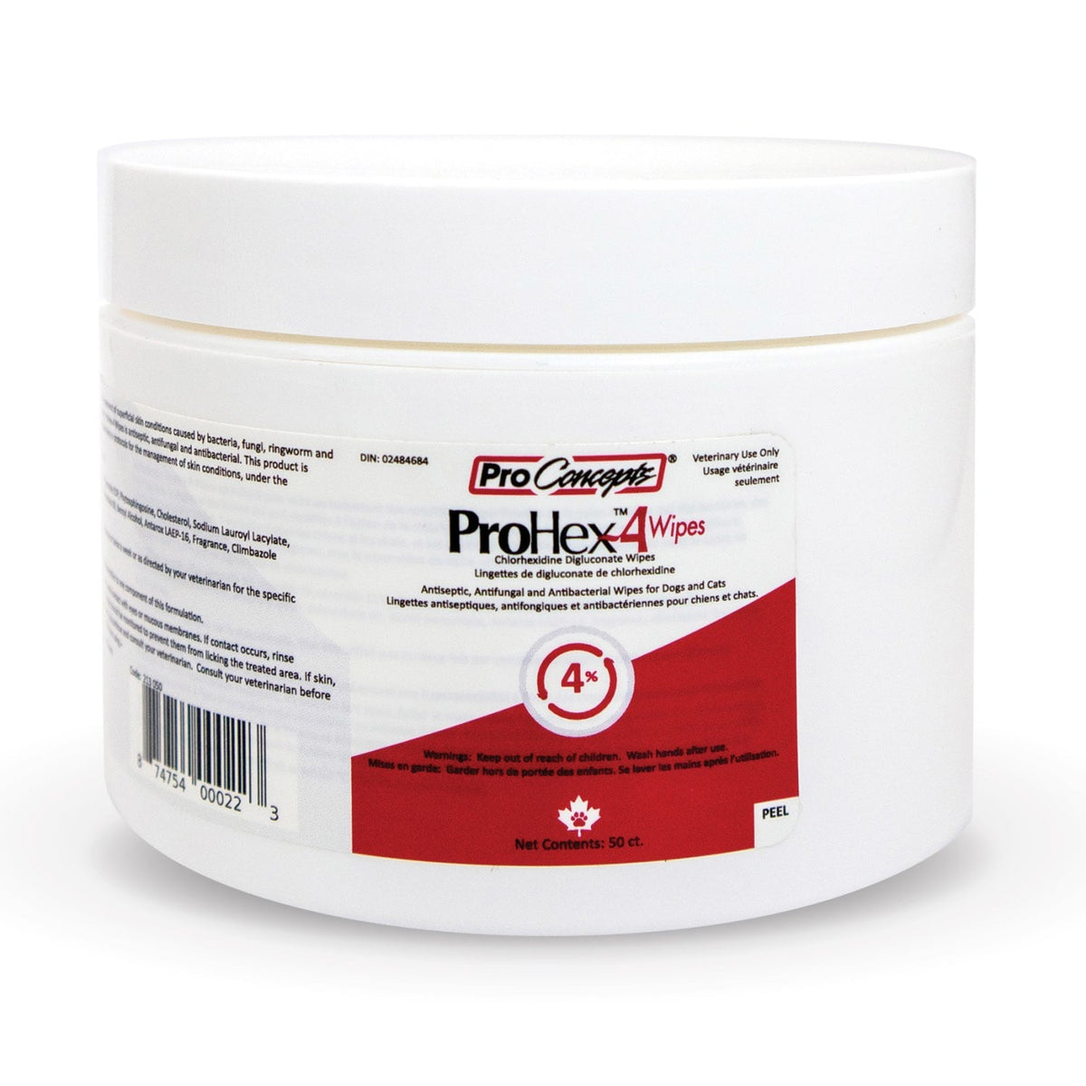 ProHex-4 Wipes Pack of 50 for Cats and Dogs 40 mg/g - Default Title - product image 1