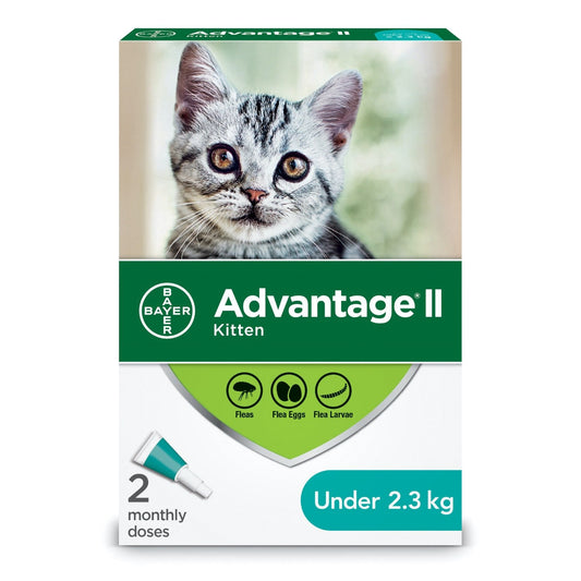 Advantage II for Cats - Under 2.3 kg (Aqua) / Pack of 2 X 0.23 mL - product image 1