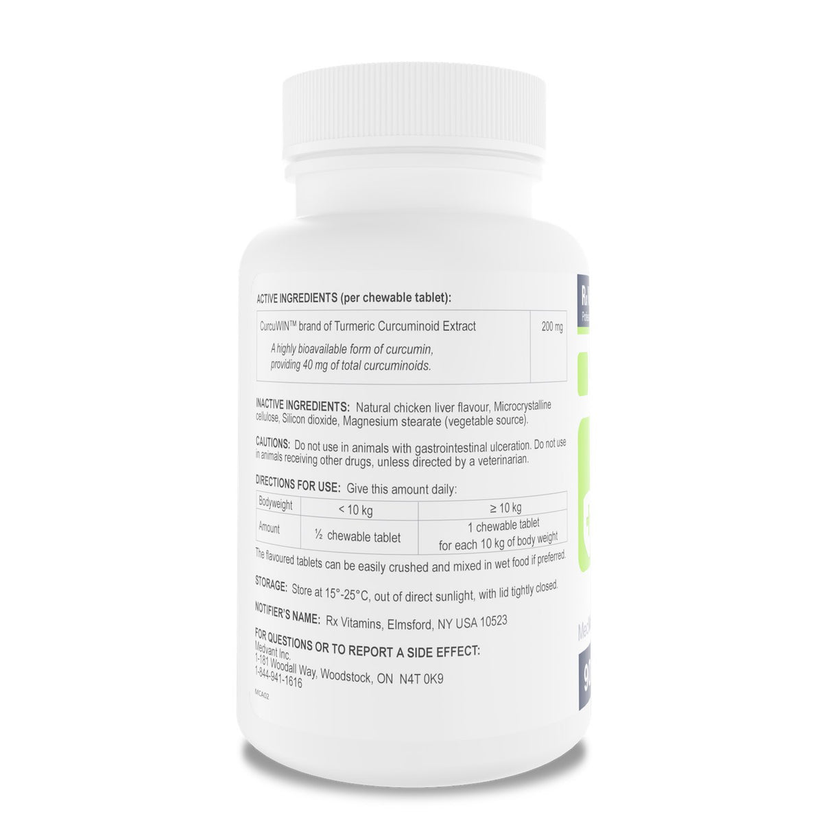Rx Vitamins CurcuWIN (Original) 90 Chewable Tablets for Cats and Dogs - Default Title - product image 2