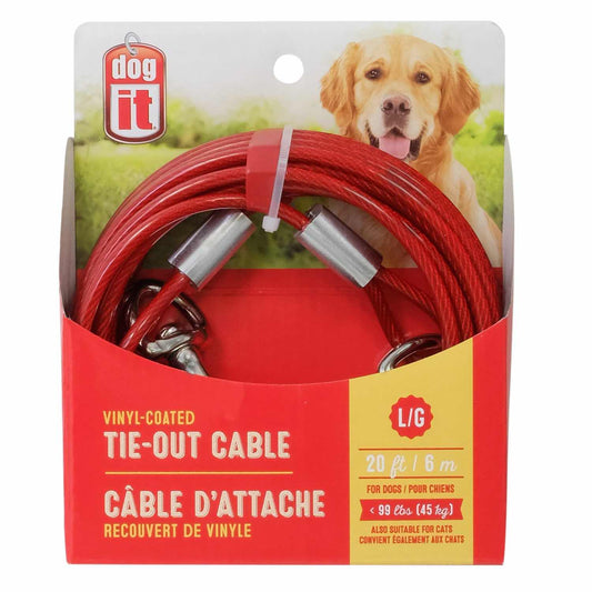 Dog Tie-Out Cable for Dogs (Red) 6 m 1 Tie-Out - Default Title - product image 1