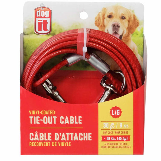 Dog Tie-Out Cable for Dogs (Red) 9 m 1 Tie-Out - Default Title - product image 1