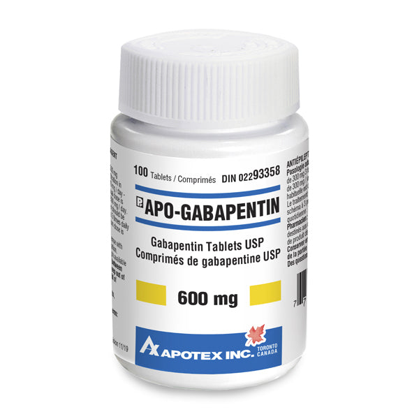 Apo-Gabapentin Tablets, 600 mg, 100 Tablets - view 1