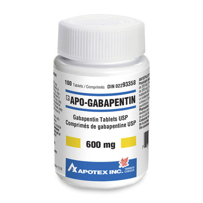 Apo-Gabapentin Tablets, 600 mg, 100 Tablets - view 1