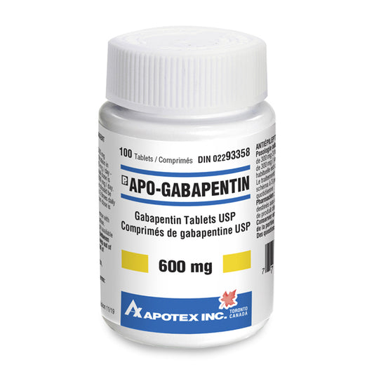 Apo-Gabapentin Tablets, 600 mg, 100 Tablets - view 1