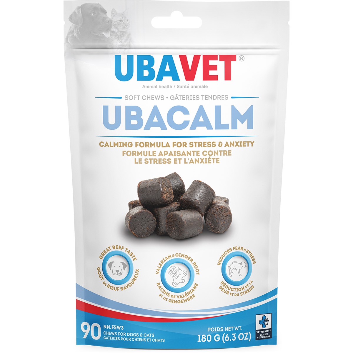 Ubacalm Soft Chews for Cats and Dogs - 90 Soft Chews - product image 1