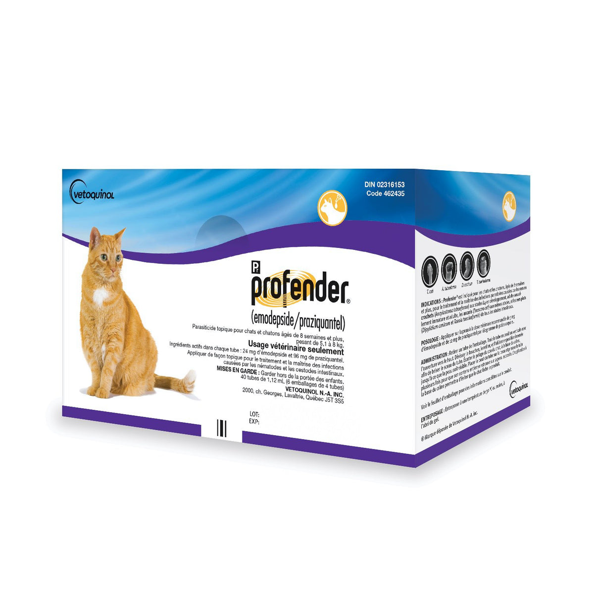 Profender for Cats, 5.1 - 8 kg (Purple), 24 Tubes