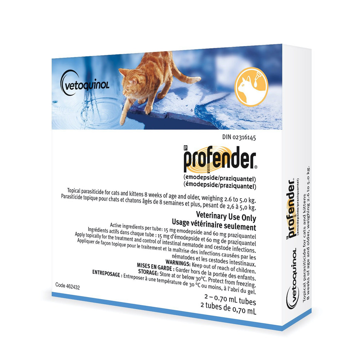 Profender for Cats, 2.6 - 5 kg (Blue), 2 Tubes