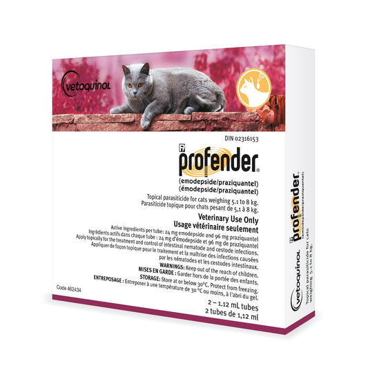Profender for Cats, 5.1 - 8 kg (Red), 2 Tubes