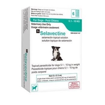 Selavectine for Dogs, 5.1 - 10 kg (Aqua), 6 Tubes