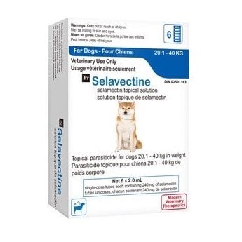 Selavectine for Dogs, 20.1 - 40 kg (Blue), 6 Tubes