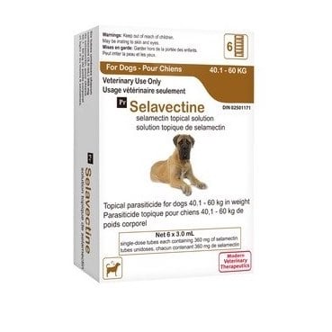 Selavectine for Dogs, 40.1 - 60 kg (Brown), 6 Tubes