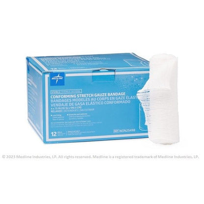 Sterile Conform Stretch Gauze Bandage Box of 12 Rolls 4 in x 75 in - Default Title - product image 1