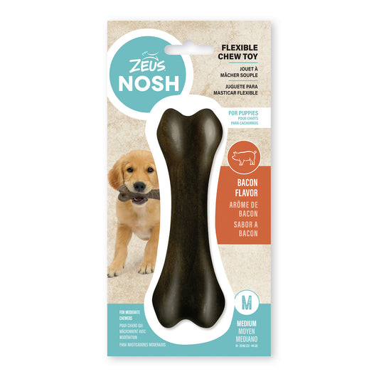 Nosh Dog Flexible Chew Toy for Dogs (Bacon), Medium - Default Title - product image 1