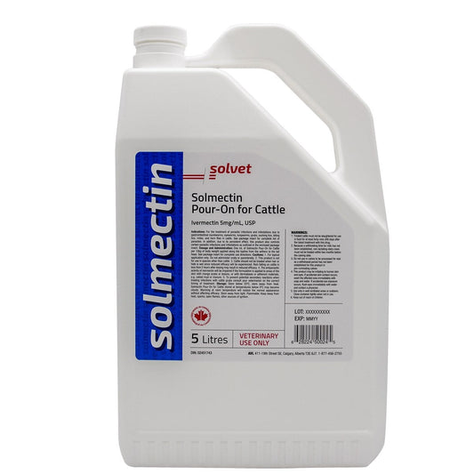 Solmectin Pour-on for Farm Animals, 5 mg/ml, 4 L