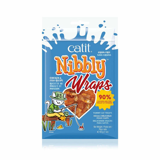 Nibbly Wraps Yummy Treats for Cats (Chicken and Fish) 30 g Bag - Default Title - product image 1