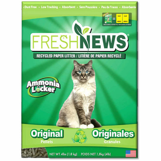 Fresh News Recycled Paper Litter for Cats 4 lb Bag - Default Title - product image 1