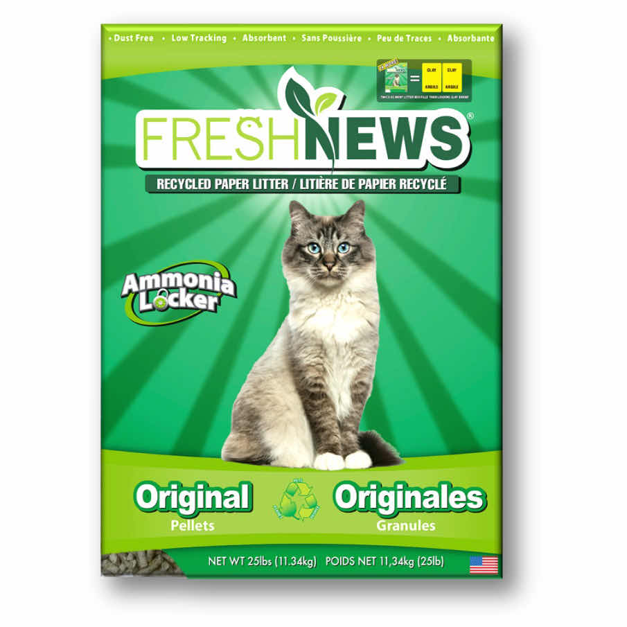 Fresh News Recycled Paper Litter for Cats 25 lb Bag - Default Title - product image 1