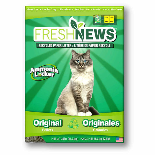Fresh News Recycled Paper Litter for Cats 25 lb Bag - Default Title - product image 1
