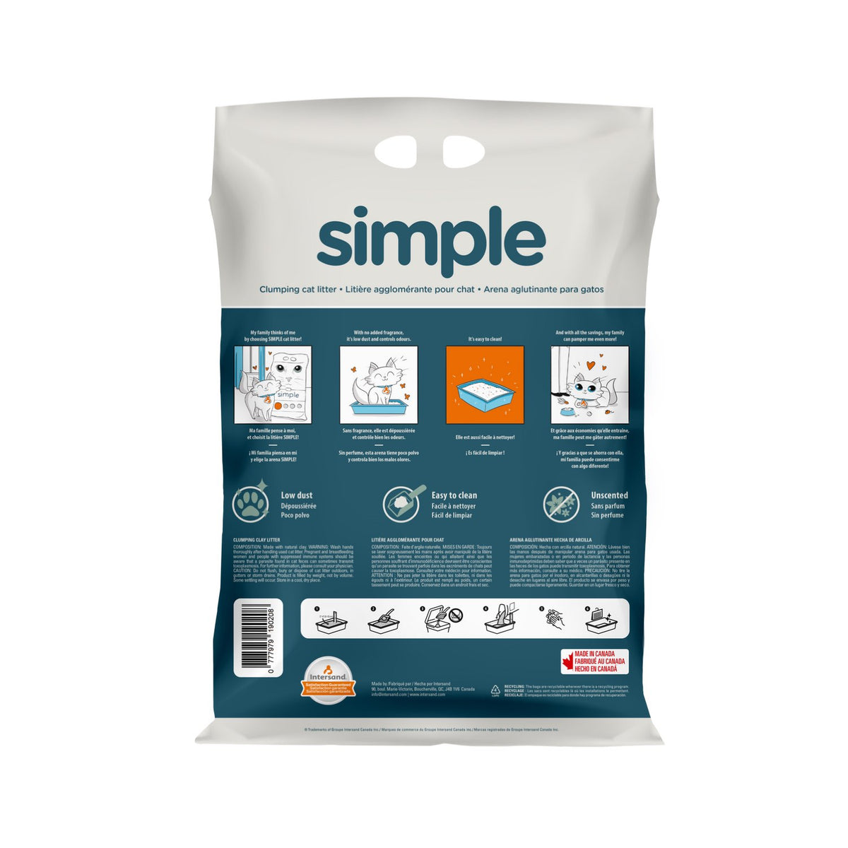 Simple Clumping Cat Litter for Cats 14 kg Bag - Default Title - product image 2