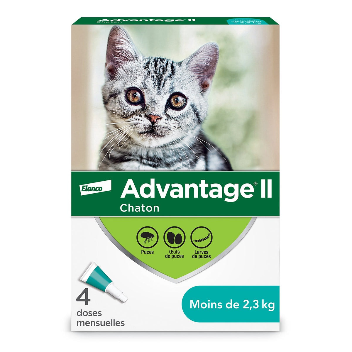 Advantage II for Cats - Under 2.3 kg (Aqua) / Pack of 4 - product image 1