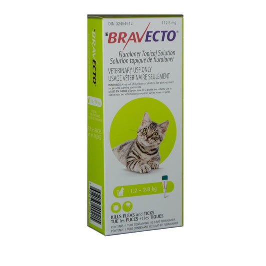 Bravecto Topical Solution for Cats, 1.2 - 2.8 kg, 1 Applicator